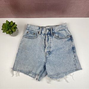 Pacsun 90's Girlfriend Blue Denim Jean Cut Off Shorts Women Size 23 Boho Casual